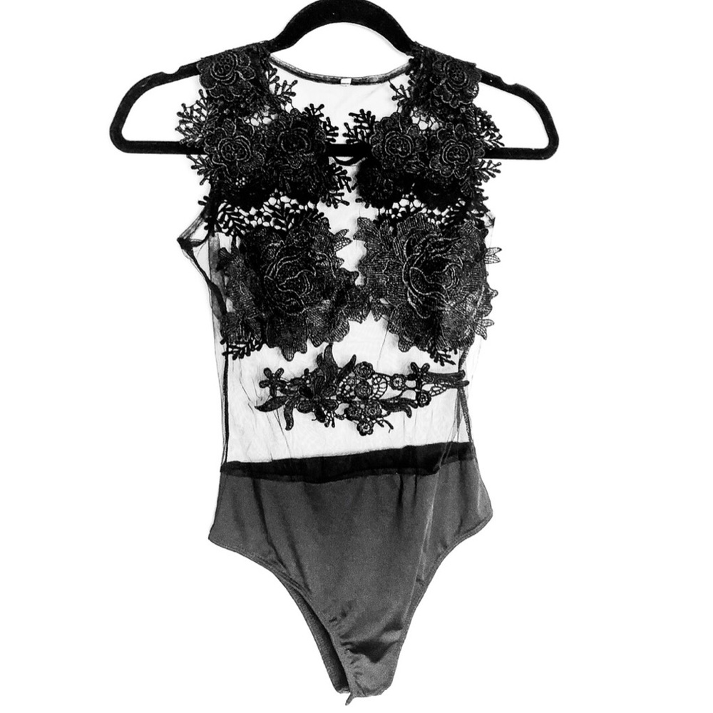 Black Rose Body Suit - Picture 1 of 4
